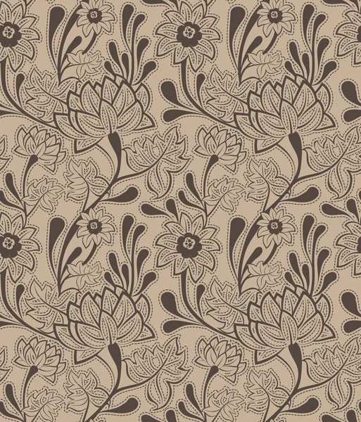 Floral seamless vintage pattern — Stock Vector