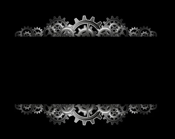 Steampunk gears frame — Stock Vector