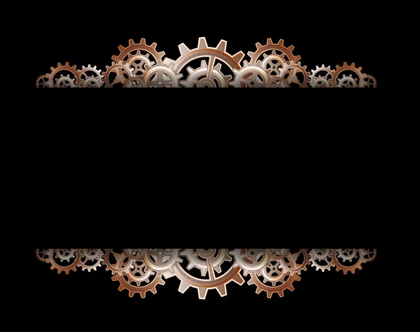 Steampunk gears frame — Stock Vector