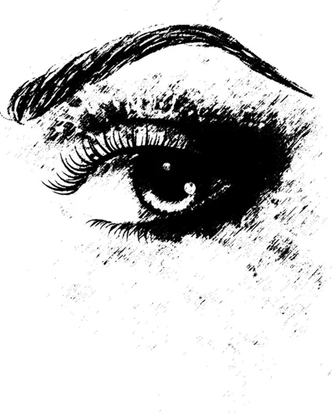 Grunge oog — Stockvector