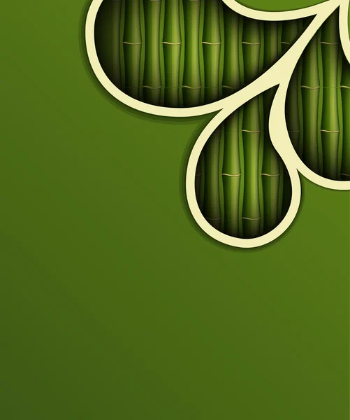 Fresco sfondo di bambù — Vettoriale Stock