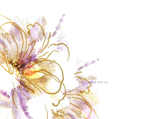 Ακουαρέλα λουλούδι φόντο — Διανυσματικό Αρχείο