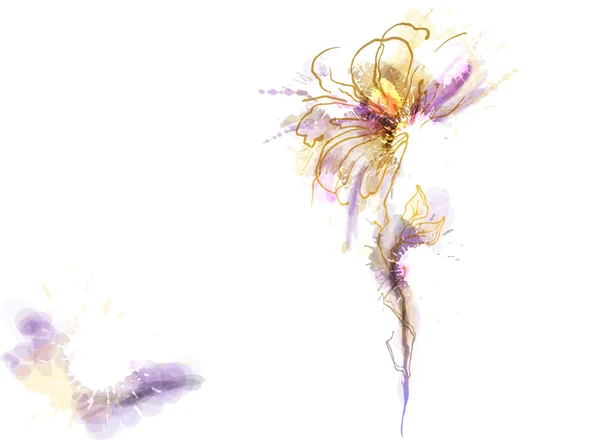 Flor de acuarela — Archivo Imágenes Vectoriales