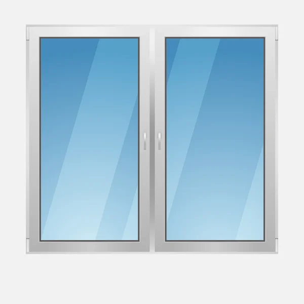 Ventana cuadrada de plástico — Vector de stock