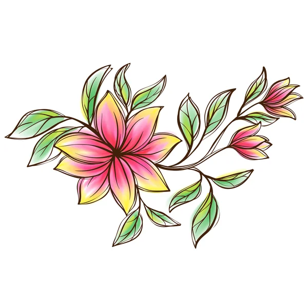 Ornamento vector floral — Vector de stock