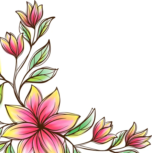 Ornamento vector floral — Archivo Imágenes Vectoriales