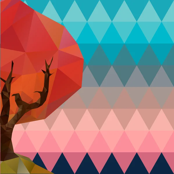 Illustration d'arbre polygonal — Image vectorielle