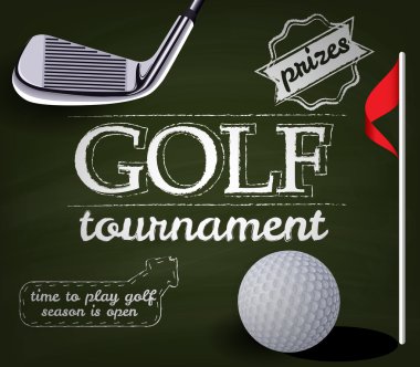Golf tournament poster clipart