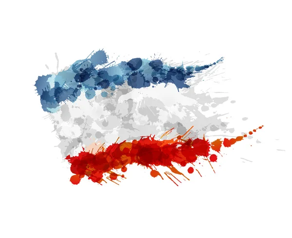 Bandera de Crimea hecha de salpicaduras de colores — Vector de stock