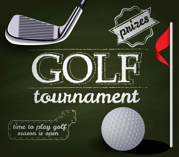 Cartaz torneio de golfe —  Vetores de Stock
