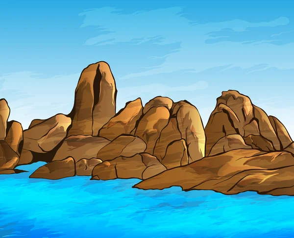 Скелястий берег — стоковий вектор