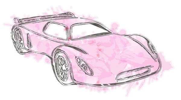 Esportes carro sketch.Own design . —  Vetores de Stock