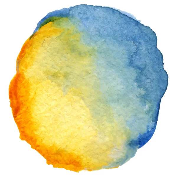 Runder Aquarellfleck — Stockvektor