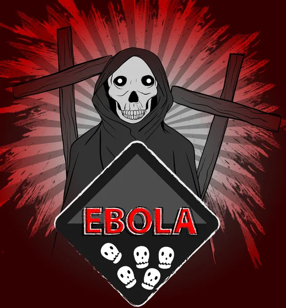 Ebola grim reaper koncepce — Stockový vektor