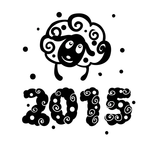 Ovejas 2015 — Vector de stock