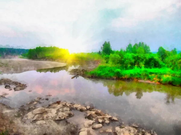 Rio pacífico — Fotografia de Stock