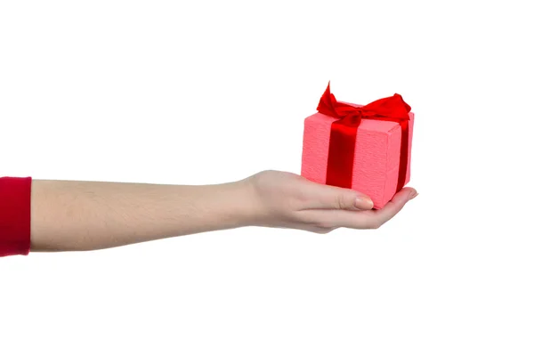 Giving gift box — Stock Photo, Image