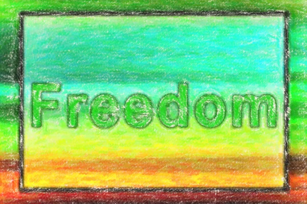 Inscription 'Freedom' — Stok fotoğraf