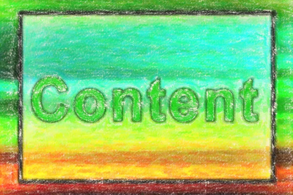 Inscription 'Content' — 스톡 사진