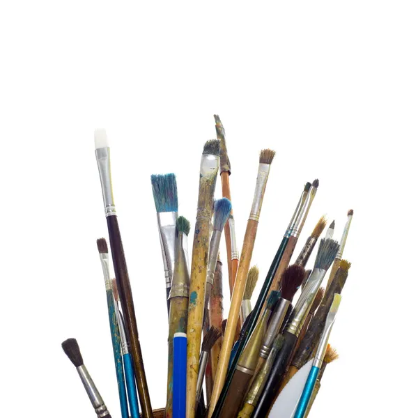 Paints and brushes — Stock Photo, Image