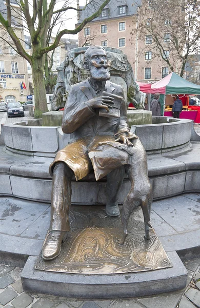 Estátua de Charles Karel Buls em Bruxelas — Fotografia de Stock