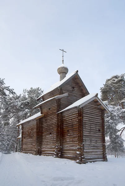 Wooden church of St. Nicolas (1688). Novgorod the Great, Russia — Stock Photo, Image