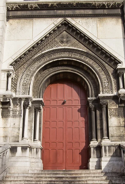 Zij-ingang van de basiliek van het heilig hart van Parijs 1914 — Stockfoto