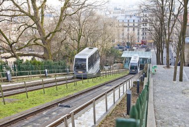 füniküler paris montmartre Tepesi üzerinde