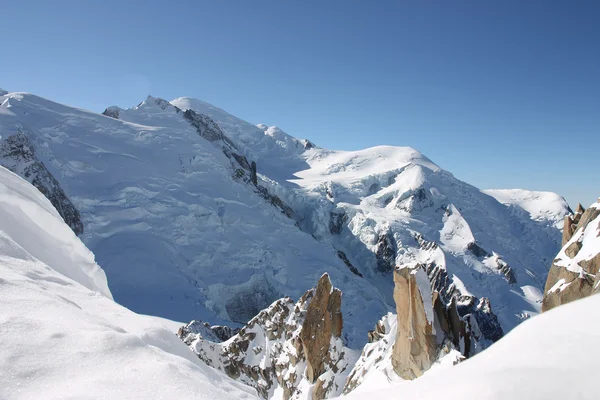 Mont Blanc pico en invierno — Foto de Stock