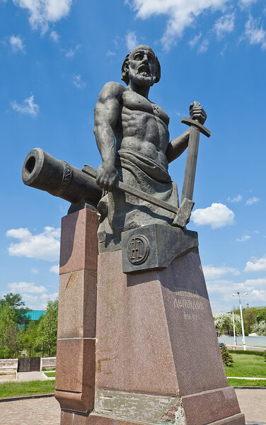 Monument for Nikita Demidov in Tula city, Russia