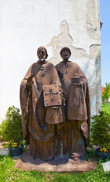 Monument voor st. Cyrillus en methodius. Devin, bratislava, slovaki — Stockfoto