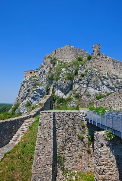 Ruins of Devin castle. Bratislava, Slovakia — Stock Photo, Image