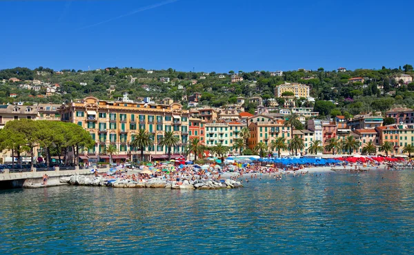 Plaj santa margherita ligure şehir. İtalya — Stok fotoğraf