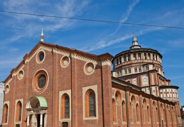 Holy Mary of Grace church (XVc., UNESCO site). Milan, Italy — Stock Photo, Image