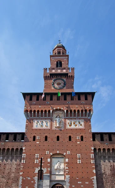 Tour de Filarete. Château de Sforza (XV s.). Milan, Italie — Photo