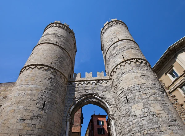 Porta Soprana gates (circa XI c.). Genoa, Italy — Stock Photo, Image