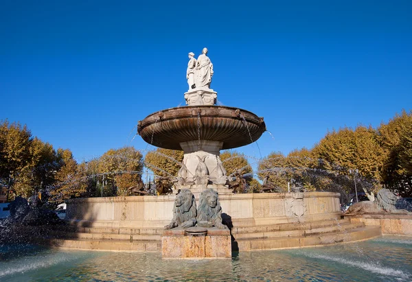 Fontana Rotonde (1860). Aix-en-Provence, Francia — Foto Stock