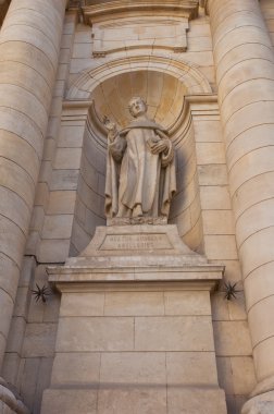 saint-cannat kilise Papa benedict XIV heykeli. Marsilya,