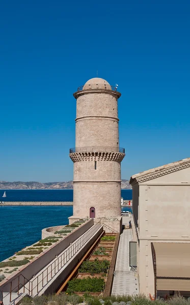 Torre de Lanterna (1644). Fort Saint-Jean, Marselha — Fotografia de Stock