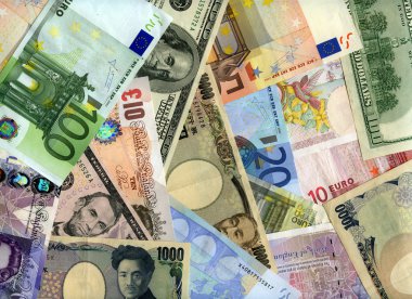 Döviz banknotların arka plan