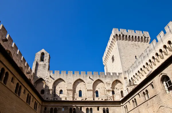 Palácio Papal (cerca de 1370). Avignon, França — Fotografia de Stock