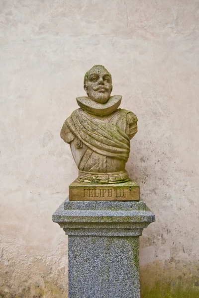 Buste van de Spaanse koning Filips iii in kasteel van alcazar, segovia — Stockfoto