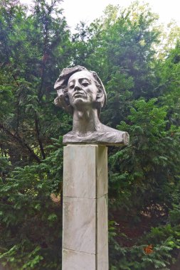 Bust of Polish composer Frederic Chopin in Kaliningrad, Russia