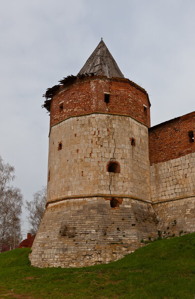 Taynitskaya tower (XVI c.) of Zaraysk kremlin, Russia
