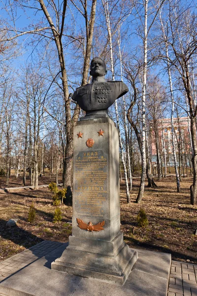 Busto de Andrey Borovykh en Kursk, Rusia — Foto de Stock