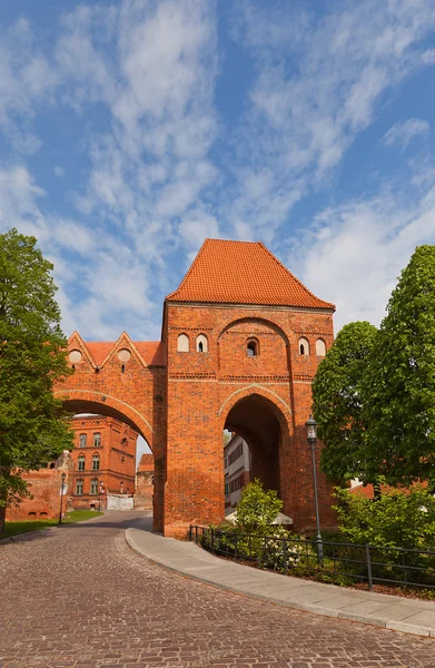 Gdanisko står hög (xiv c.) av ordens slott. Torun, Polen — Stockfoto