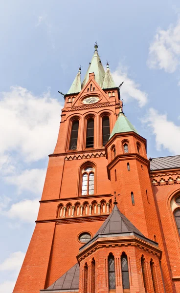 Belfry of Saint Catherine church (1897) in Torun, Poland — Stock Photo, Image