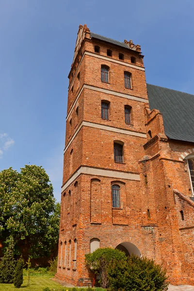 Belfry of St. Stanislaus church (1521) in Swiecie town, Poland — Stock Photo, Image