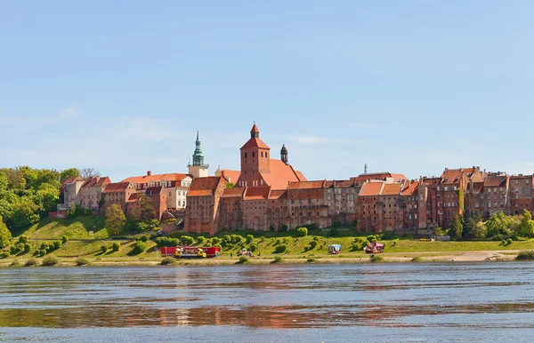 Widok miasta Grudziądz, Polska — Zdjęcie stockowe
