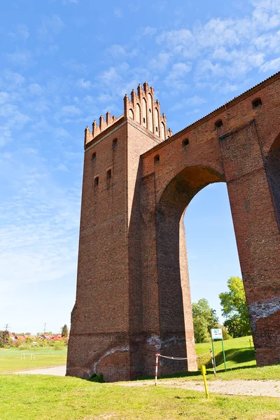 Sıhhi tower marienwerder Kalesi (1350). kwidzyn, Polonya — Stok fotoğraf